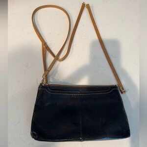 Hobo brand- Black and Tan Leather Crossbody Bag